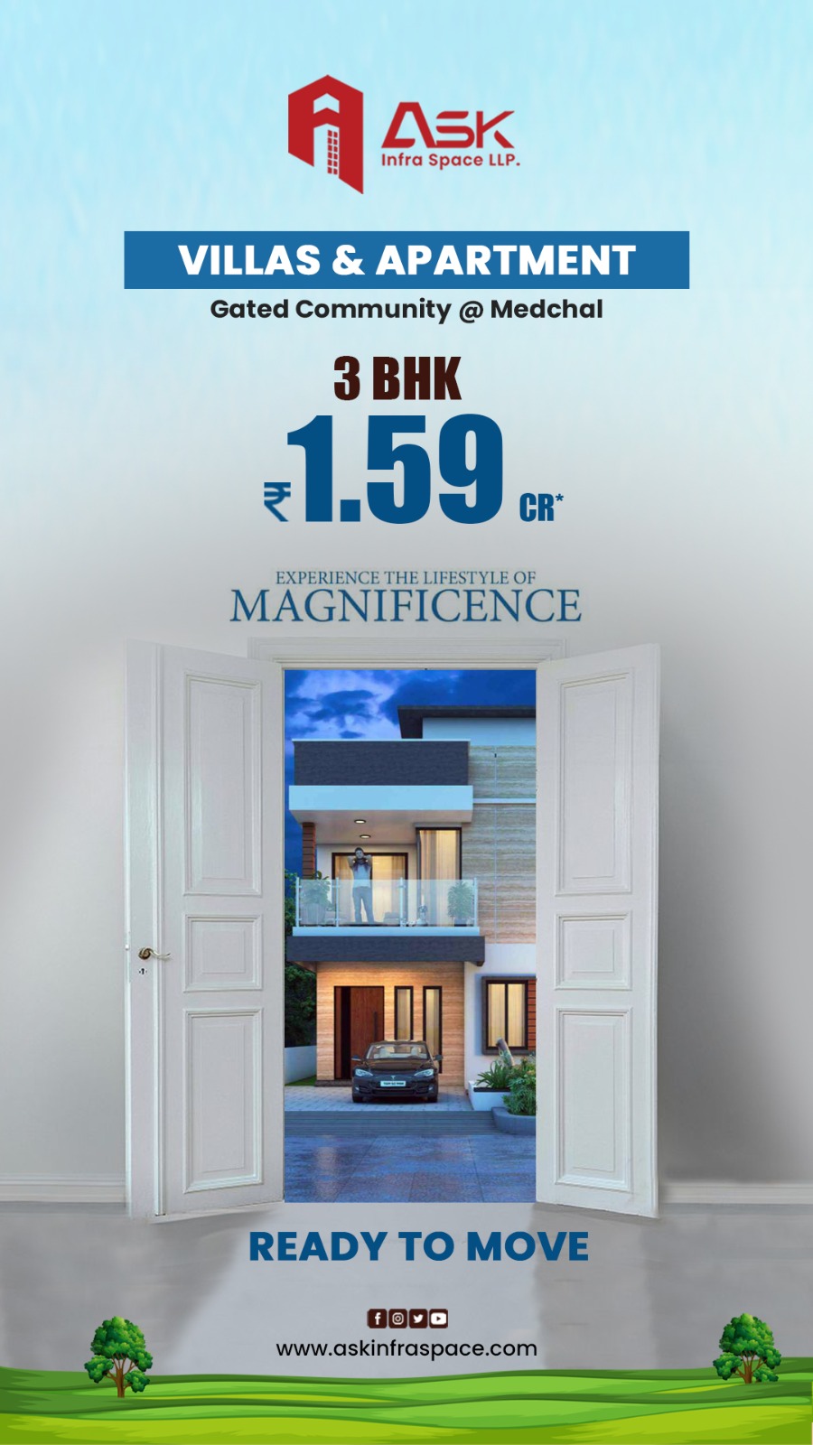 Premium 3BHK & 4BHK Villas in Medchal, Hyderabad