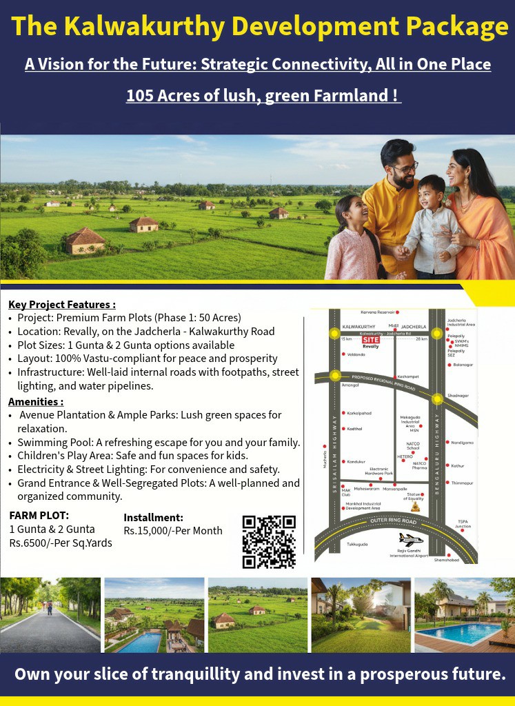Premium Farm Plots in JadcherlaResort Homes at Revally - Your Weekend Getaway Smart Investment 2