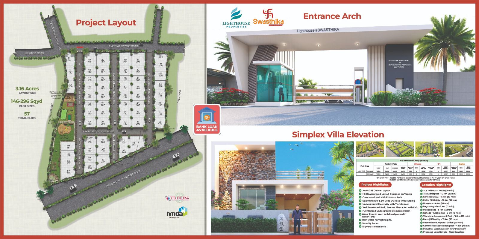 HMDA&amp;RERA Approved open plots for sale at ramdaspally