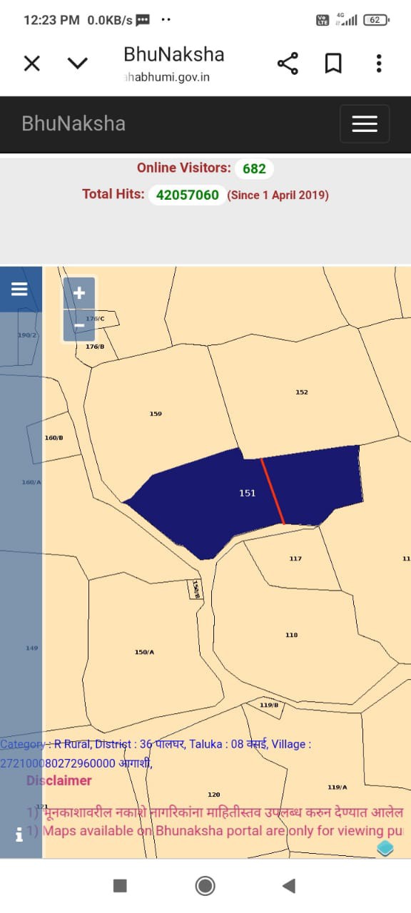 60,000 Sq. Ft Road Touch Open Land for Rent – Agashi Virar West (Prime Location)