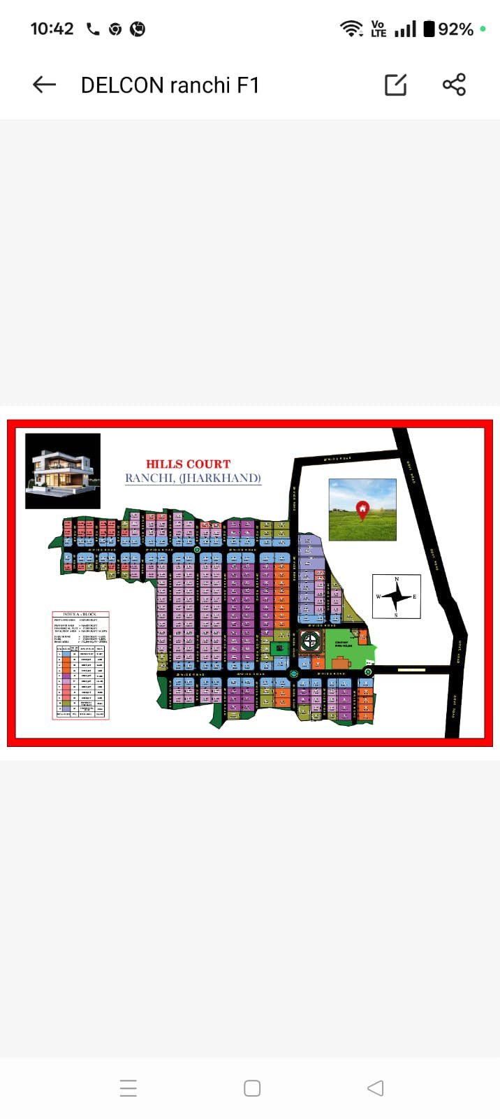 General plot available in Hills Court Society Ranchi 2