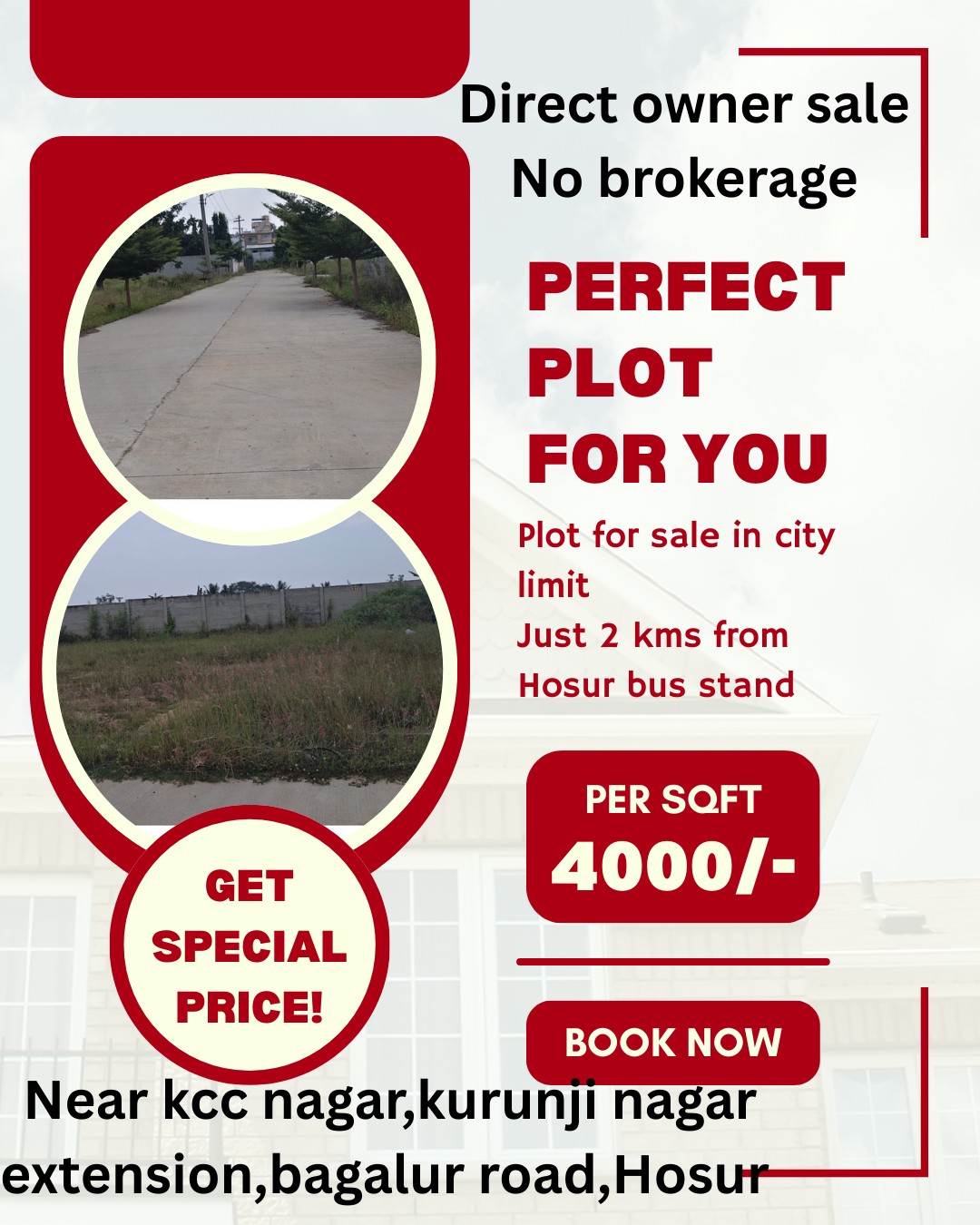 plot for sale near hosur bus stand