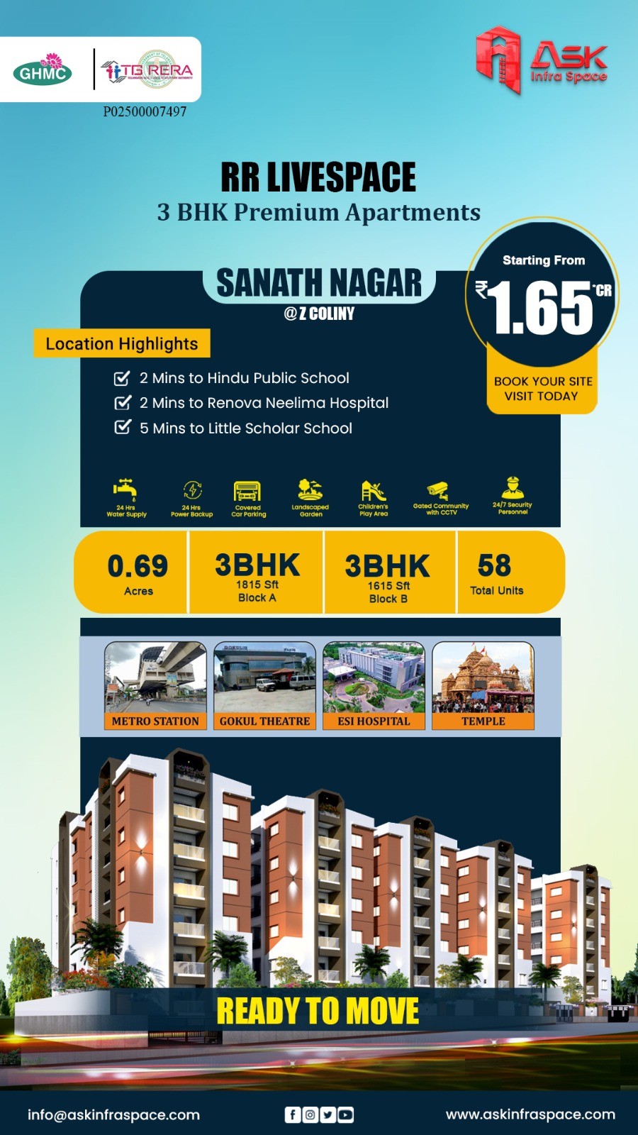 Apartments / Flats for Sale in Sanath Nagar, Hyderabad