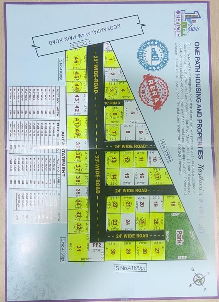 Kasturi Piedmont Perumbakkam Plot for Sale