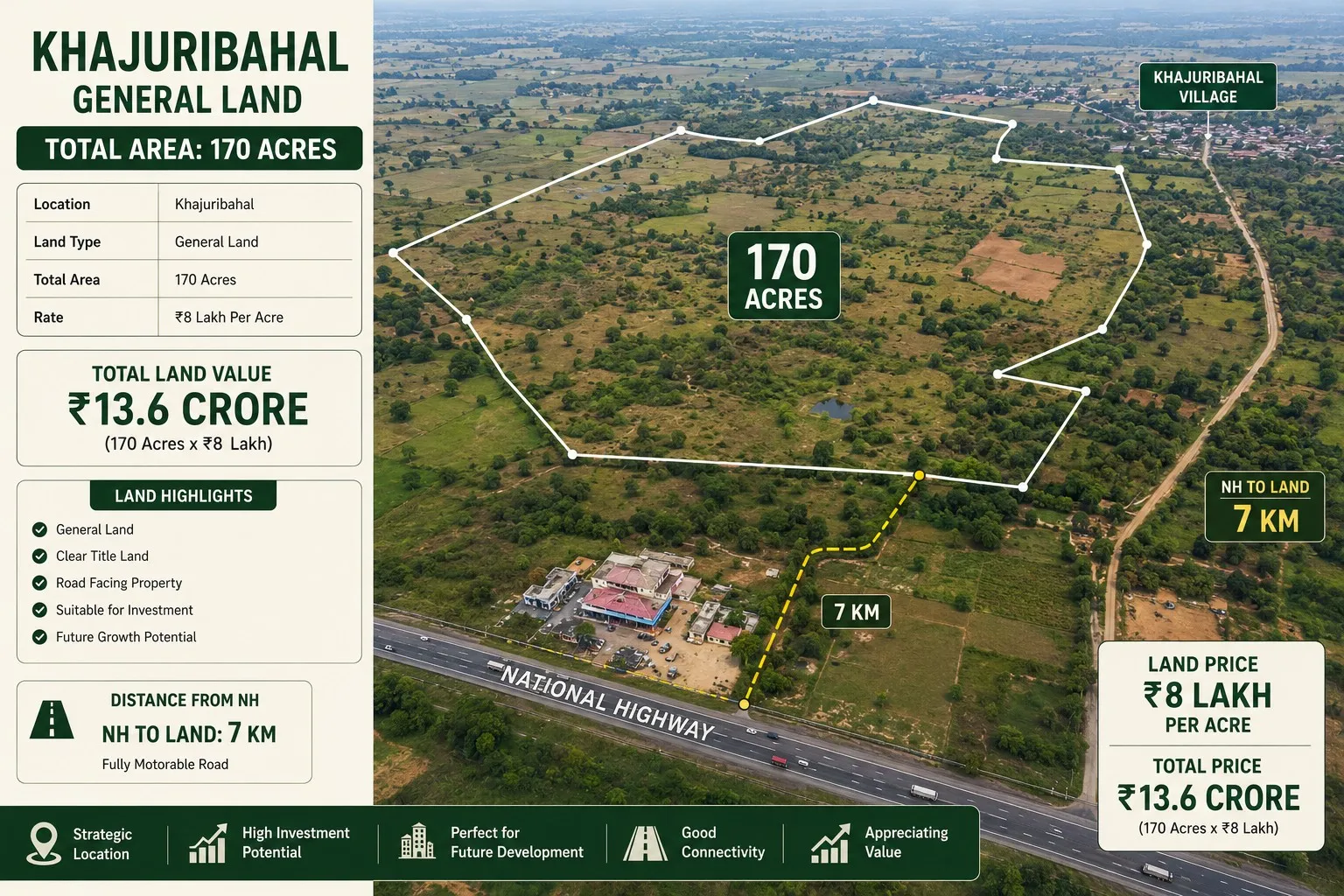 150 acres General land