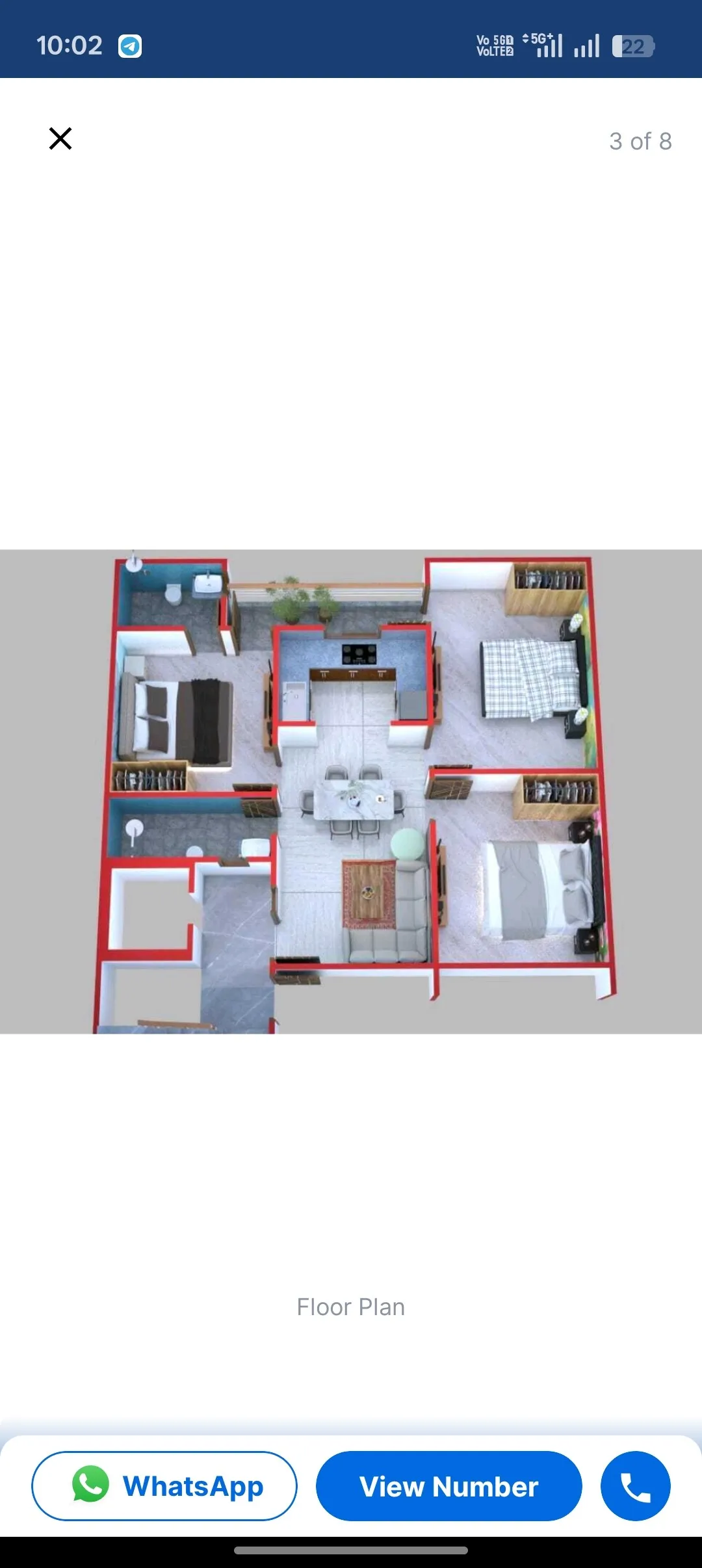 sale 3 bhk 2 washroom flats