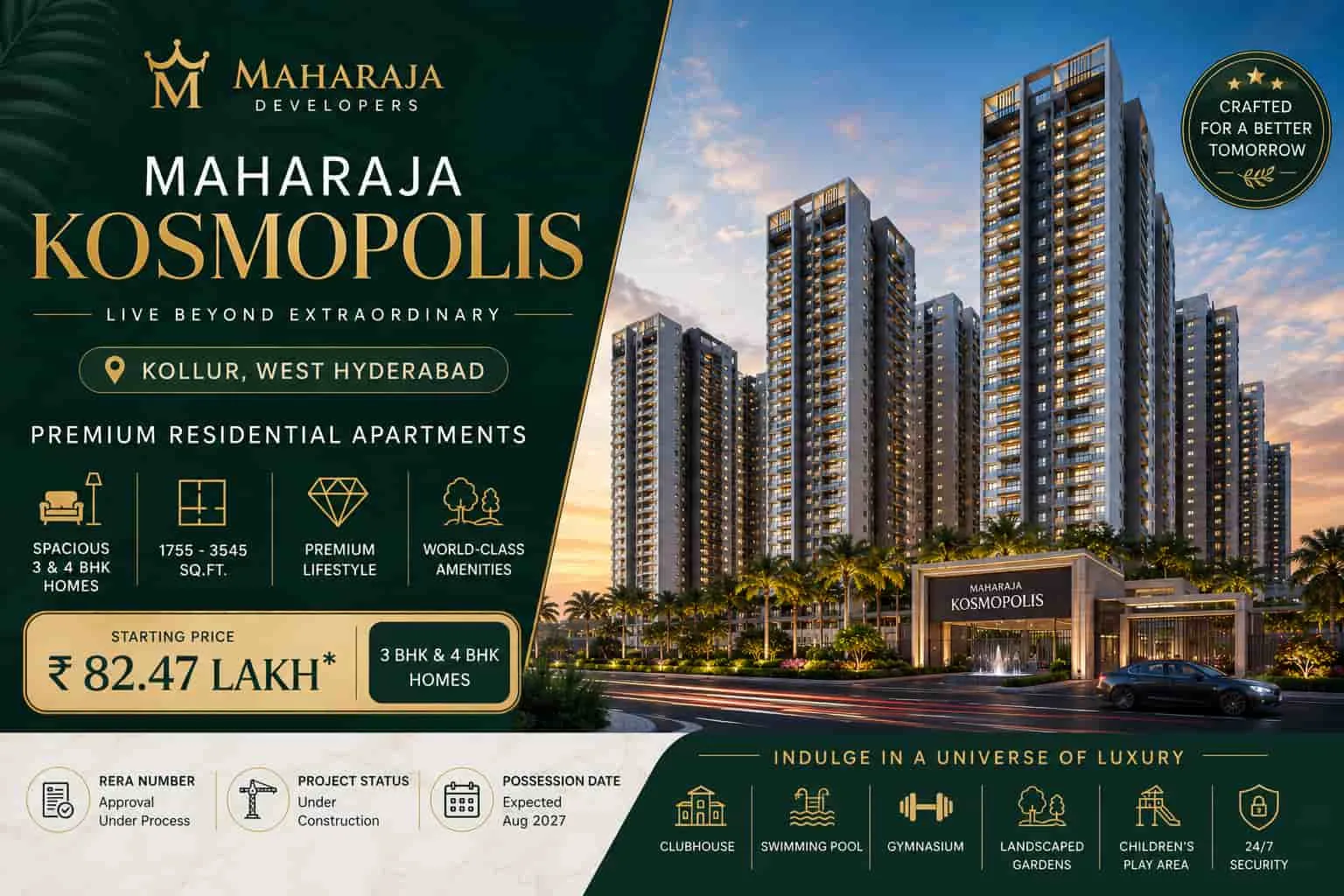 Maharaja Kosmopolis Kollur | Luxury Apartments In Hyderabad