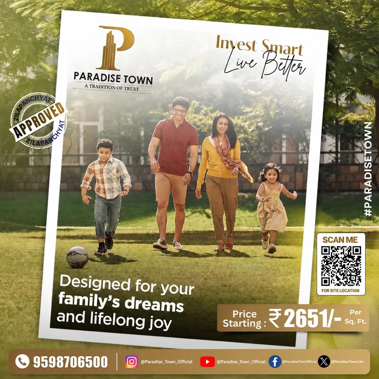 Paradise Town Phase 2 Zila Panchayat Approved Township at Sultanpur Road Lucknow 2