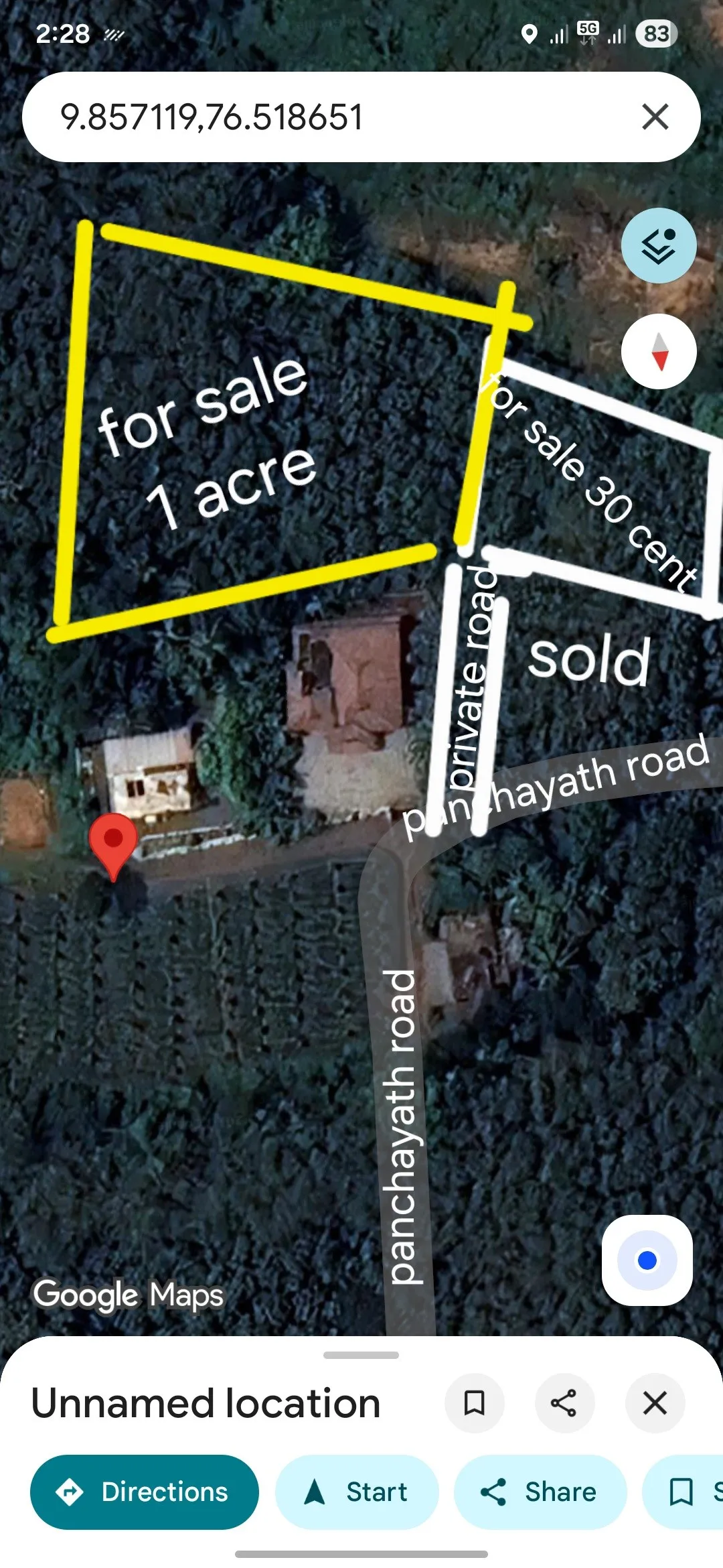 1 acres rubber platation for sale at piravom