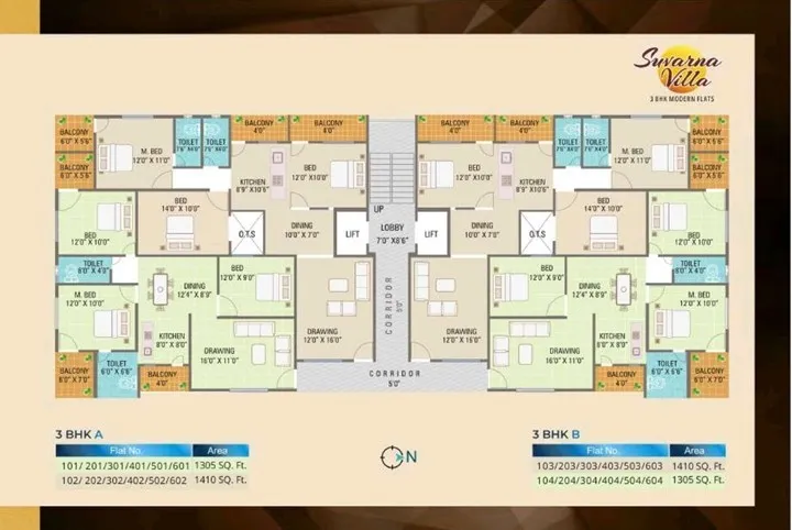 Ready to move 3bhk flats