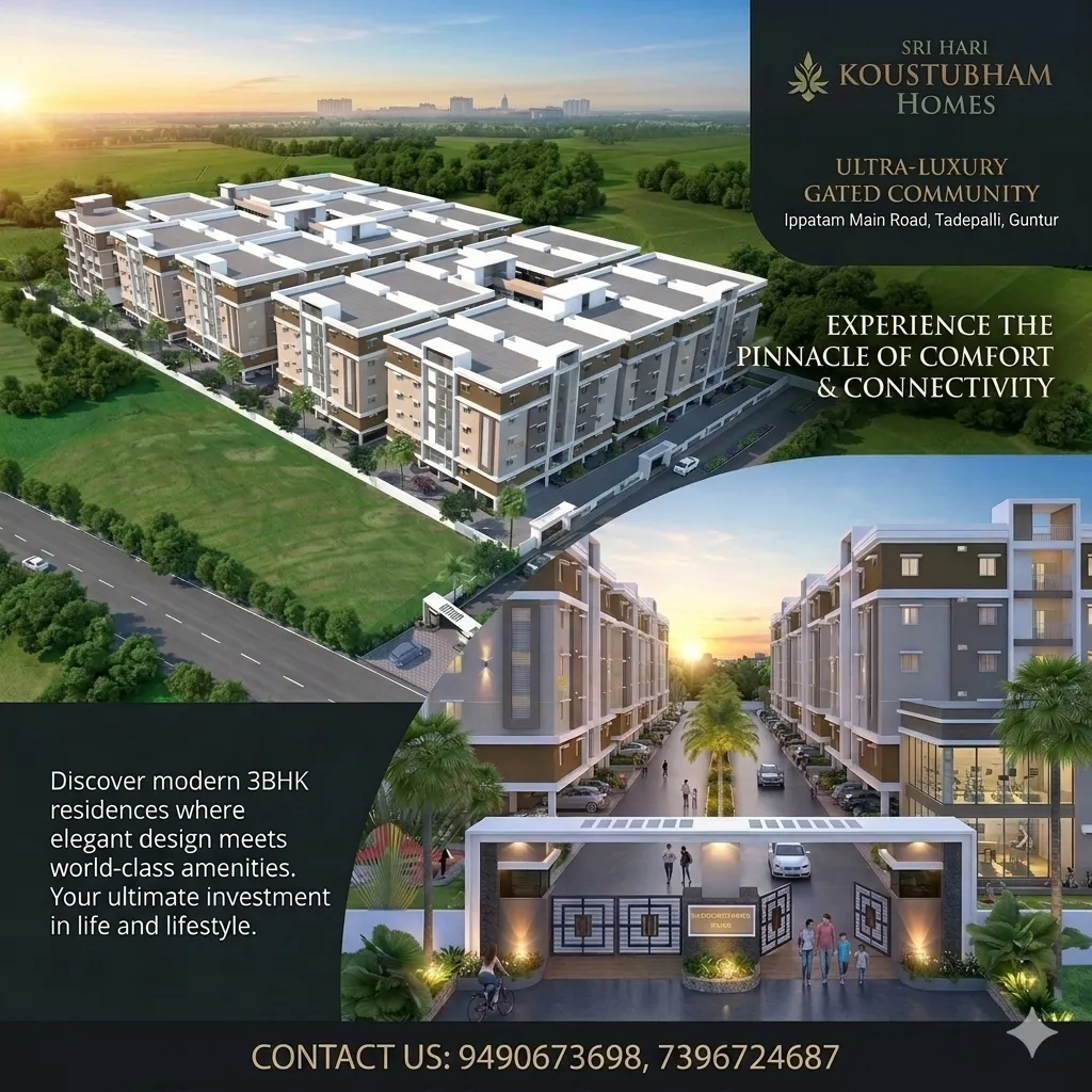 3BHK Flats for sale in Tadepalli  3