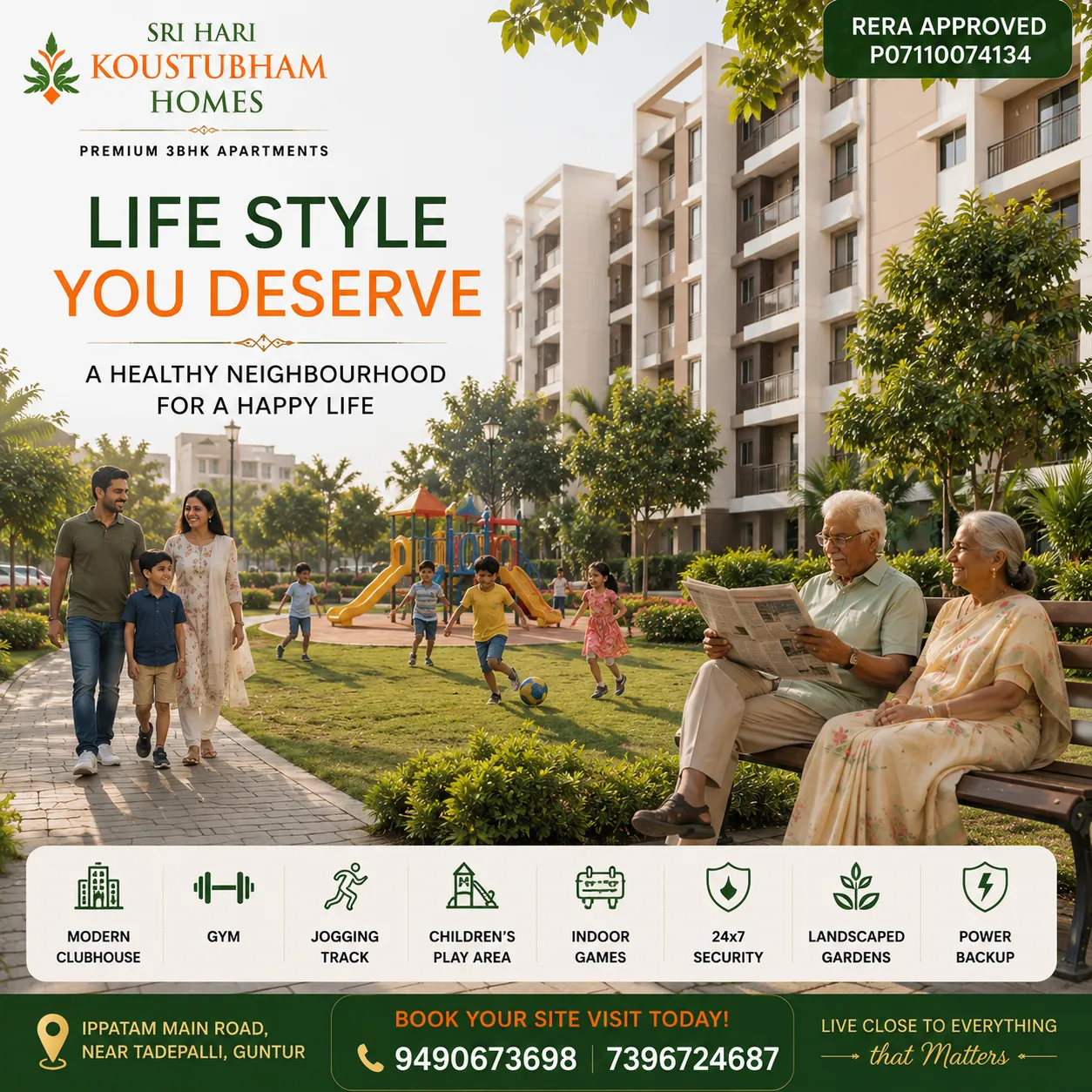 3BHK Flats for Sale in Tadepalli