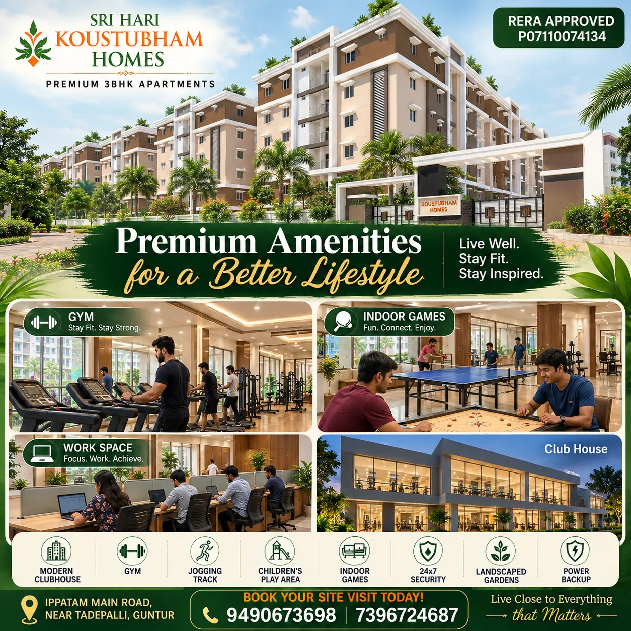 3BHK  Flats for Sale in Tadepalli 2