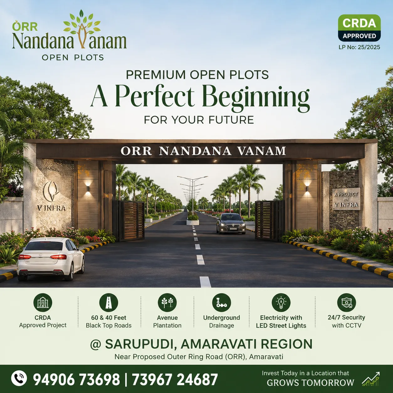  Investment Plots in Amaravati, Plots in Saripudi