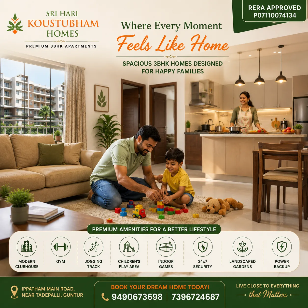 3BHK flats in Tadepalli with world-class amenities and excellent connectivity 2