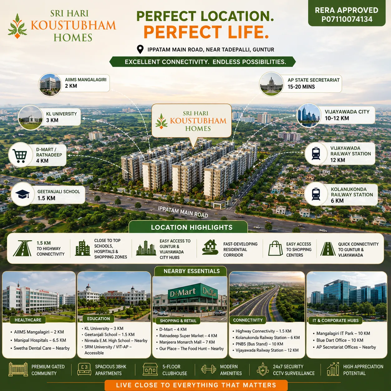 3BHK flats in Tadepalli with world-class amenities and excellent connectivity