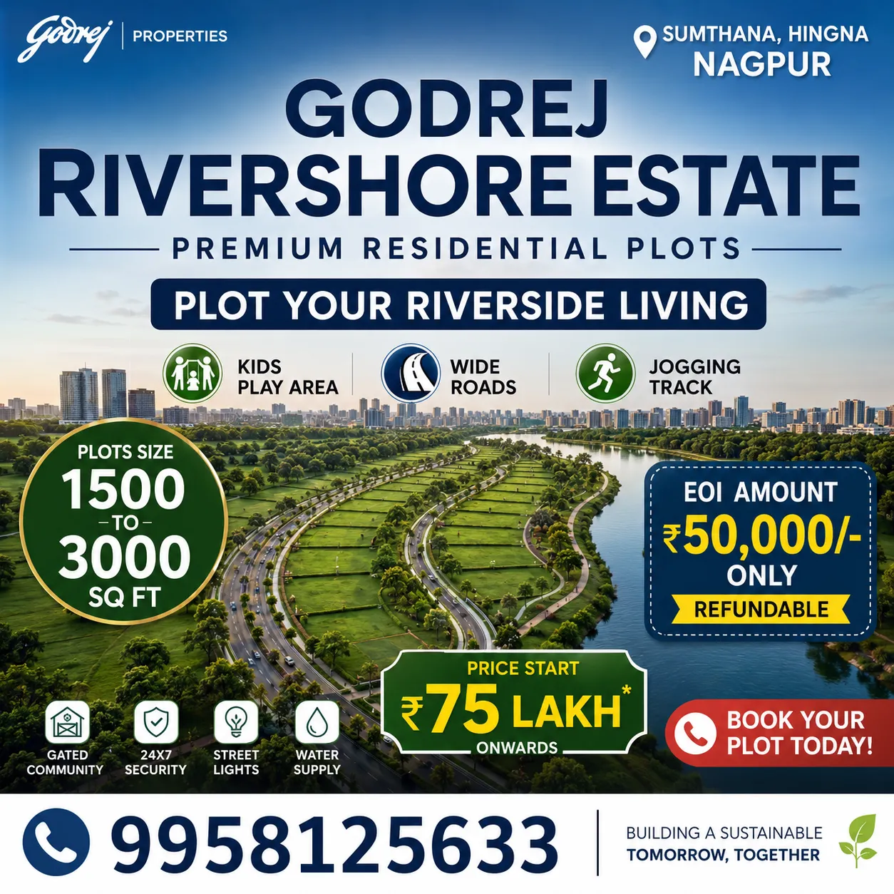 Godrej Rivershore Estate: Premium Plots for a Better Lifestyle