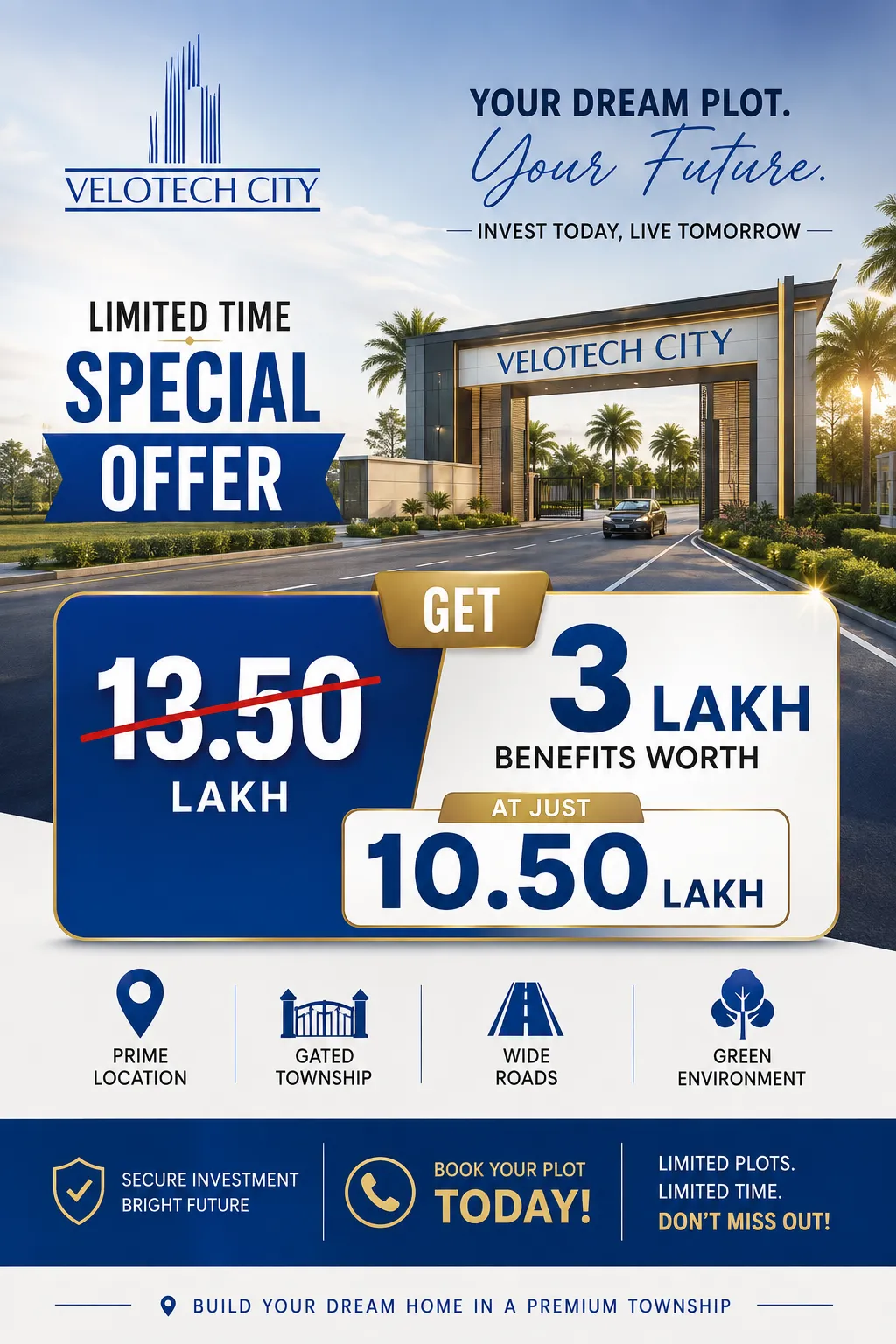 Buy Plots in Dholera starting at just 10.5akh