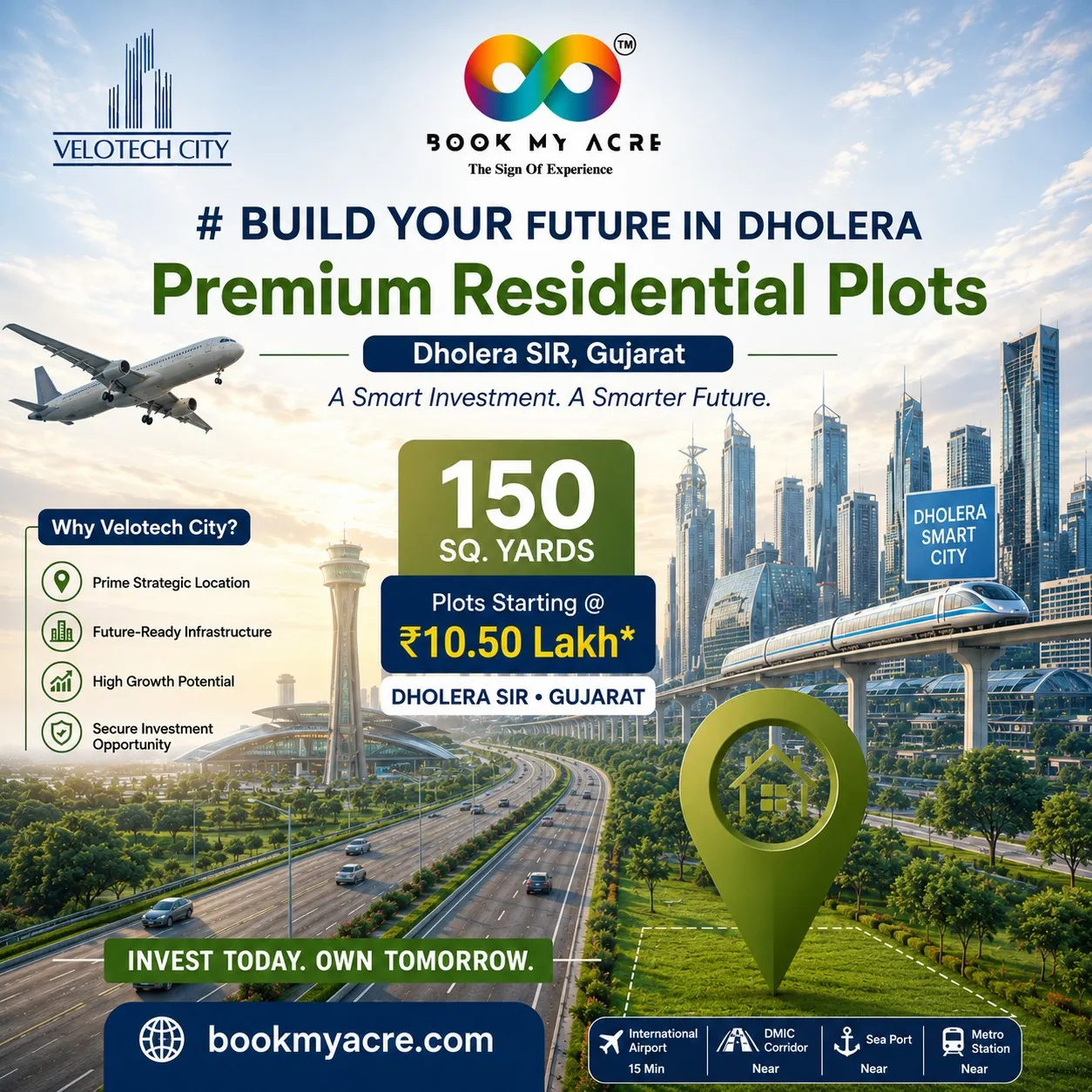 Buy Plots in Dholera starting at just 10.5akh 2