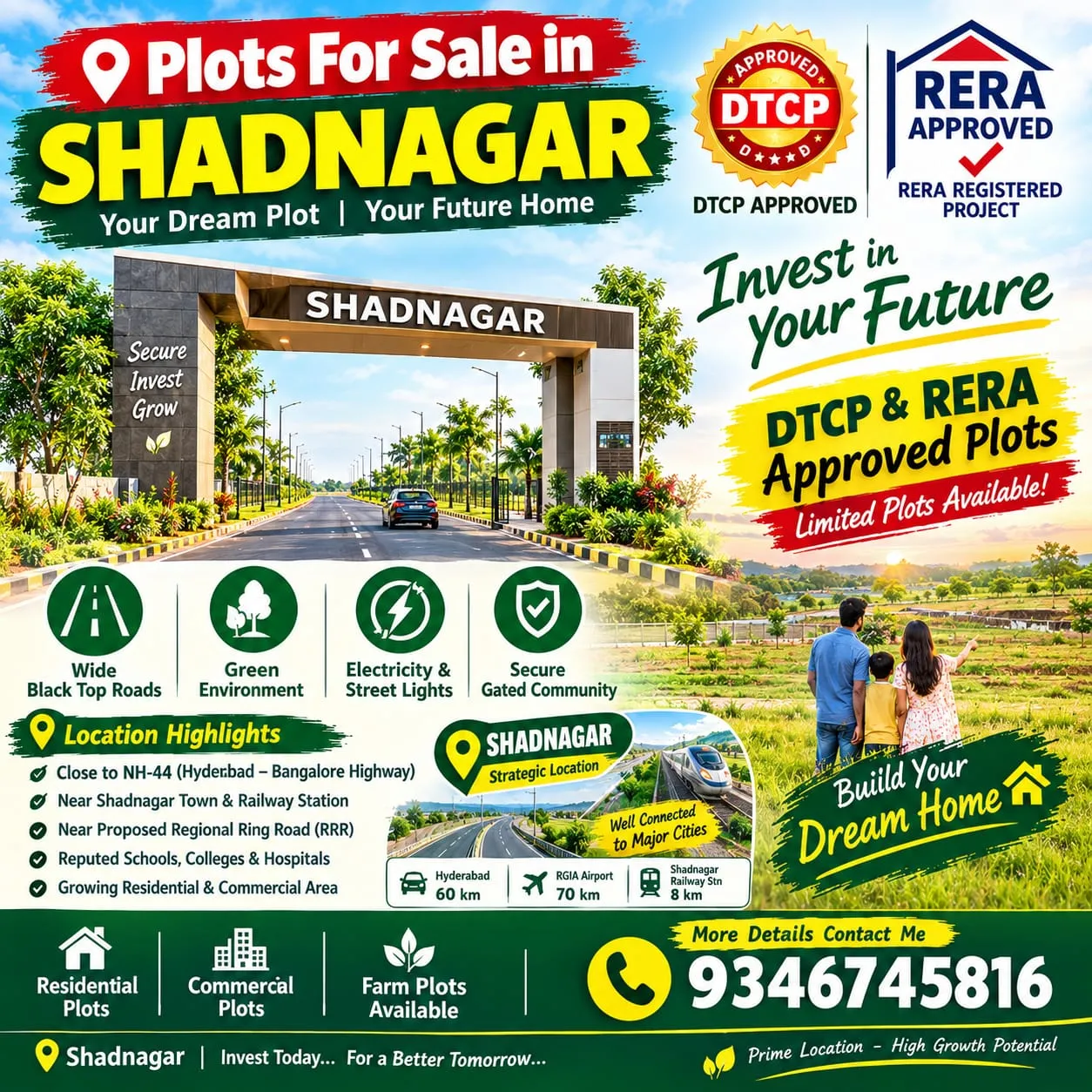 Plots For Sale in Shadnagar