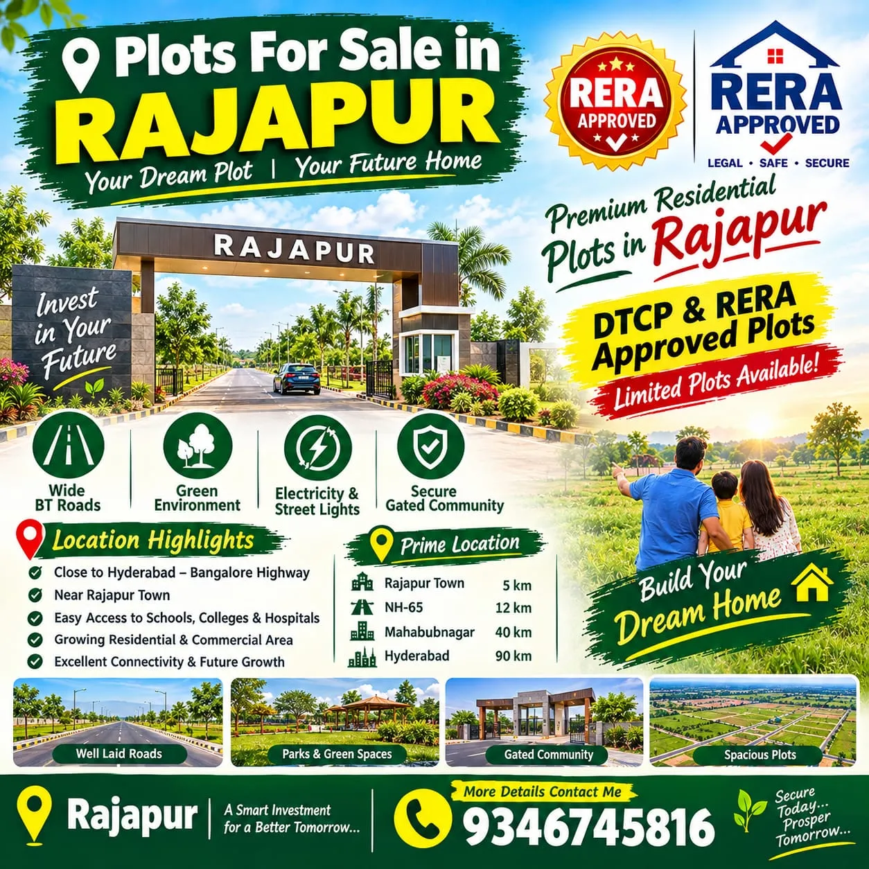 Plots For Sale in Shadnagar, Rajapur 