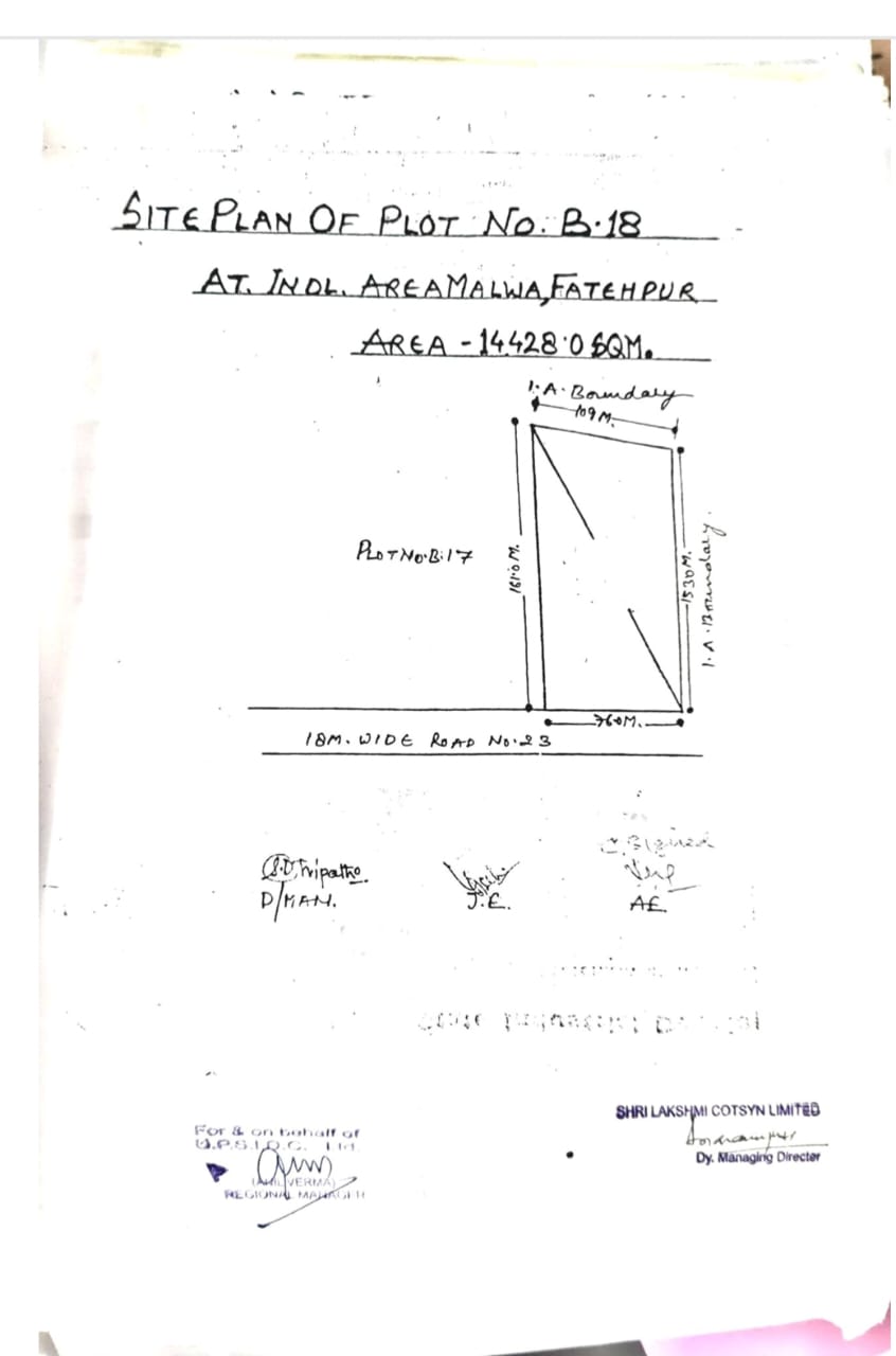 8.52 Acre Industrial Land with Shed | UPSIDC Malwa